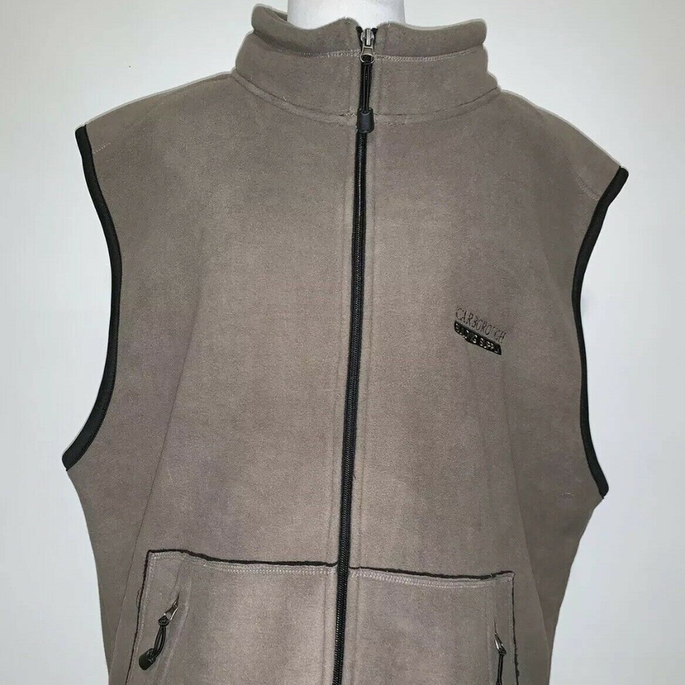 Fossa Apparel Men's Vest Taupe Size XL Fleece